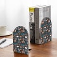 thumbnail image 5 of Naloa Coffee Lover Print 2 Pcs Bookend Large Capacity Office Book Ends for Home Office Library School Study Decoration, 5 of 8