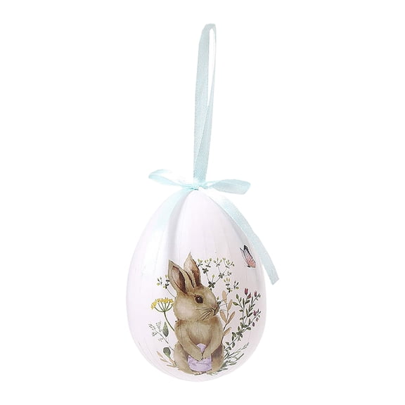 1/3 Pieces Easter Egg Ornaments for Tree, Hanging Easter Egg Decorations, Cute Rabbit Foam Eggs Tree Ornaments for Spring Holiday Party Decor