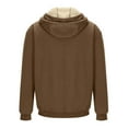 thumbnail image 6 of Sherpa Lined Hoodies for Men Heavyweight Full Zip up Sweatshirt Thick Fleece Jackets Winter Warm Soft Coats Sweater Coffee 3XL, 6 of 9