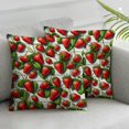 thumbnail image 3 of Farm Fruits Red Strawberry Outdoor Pillow Covers Set of 2, Decorative Throw Pillow Case, Wooden Texture Linen Soft Cozy Cushion Pillowcases, 3 of 7