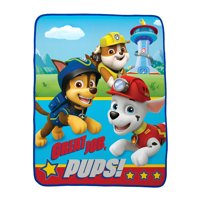 Paw Patrol 40" x 50" Kids Silky Soft Throw feat. Chase, Marshall & Rubble