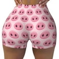 thumbnail image 2 of Susaid Pig Nose Print Intensify Workout Shorts for Women Seamless Scrunch Short Gym Yoga Running Sport Active Exercise Fitness Shorts-Large, 2 of 8