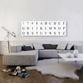 thumbnail image 2 of ARTCANVAS Modern Black White Gray Serif Panoramic Full Alphabet Canvas Art Print - Size: 60" x 20" (1.50" Deep), 2 of 9