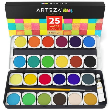 Jumbo Watercolor Set - Arteza Kids Watercolor Paint (Set of 25)