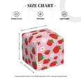thumbnail image 4 of Fotbe Hand Drawn Strawberry Porta Pañuelos Decorativo de Cuero, Caja Cuadrada Moderna para Pañuelos Faciales, Organizador y Dispensador 5x5x5'', 4 of 7