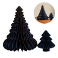 thumbnail image 2 of 2Pcs Paper Christmas Tree Decoration 3D Honeycomb Trees Table Centerpiece Holiday Home Decor for Parties Supplies-Navy Blue,1 Set, 2 of 8