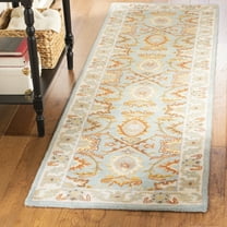 Safavieh Heritage Giles Oriental Wool Runner Rug, Light Blue/Ivory, 2'3" x 22'