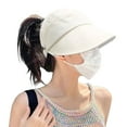 thumbnail image 4 of Product Face | Product Wide Brim Visor For Women | Platform Competitor Title Sun Tripper Cap | Platform Competitive Title Fashionable Solid Color Unisex Adjustable Strap Cap | End, 4 of 4