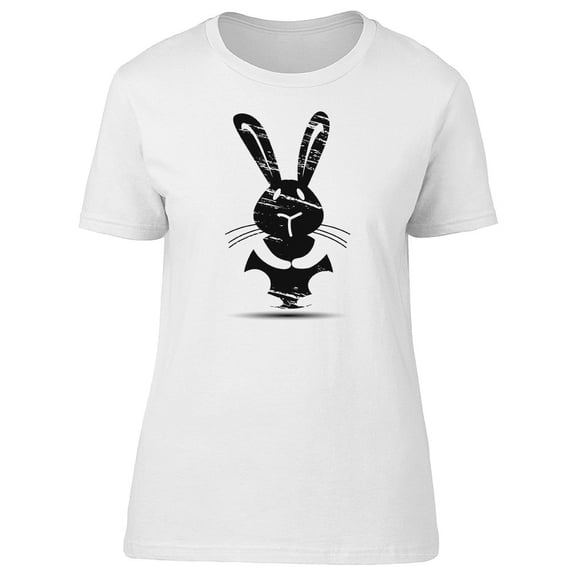 Cute Grunge Easter Rabbit T-Shirt Women -Image by Shutterstock, Female XX-Large
