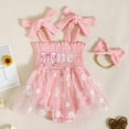 thumbnail image 2 of Zanarzt Girl Romper Outfit Baby Girl Clothes Romper Ruffe Sleeveless Bodysuit Baby Girl Outfits Girl Dress Pink,6-9 Months, 2 of 6