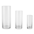 Glasseam Glass Hurricane Candle Holders Set of 3 Pillar/Floating Hand