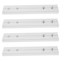 PBPBOX 4pcs Ceiling Mount Curtain Track Silver Aluminum Ensuring Smooth Curtain Movement For Bay Windows