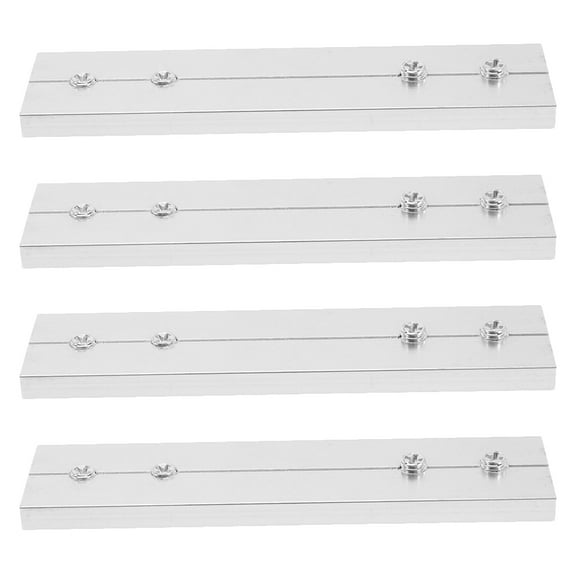 PBPBOX 4pcs Ceiling Mount Curtain Track Silver Aluminum Ensuring Smooth Curtain Movement For Bay Windows