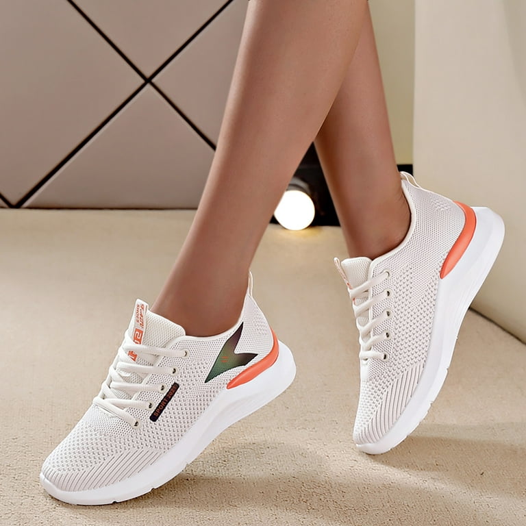 Casual Shoes for Women Sneaker for Women Mesh Running Athletic Tennis Walking Breathable Sneakers Shoes Knit Running Shoes Women Casual Shoes Cloth Beige 38 - Walmart.com