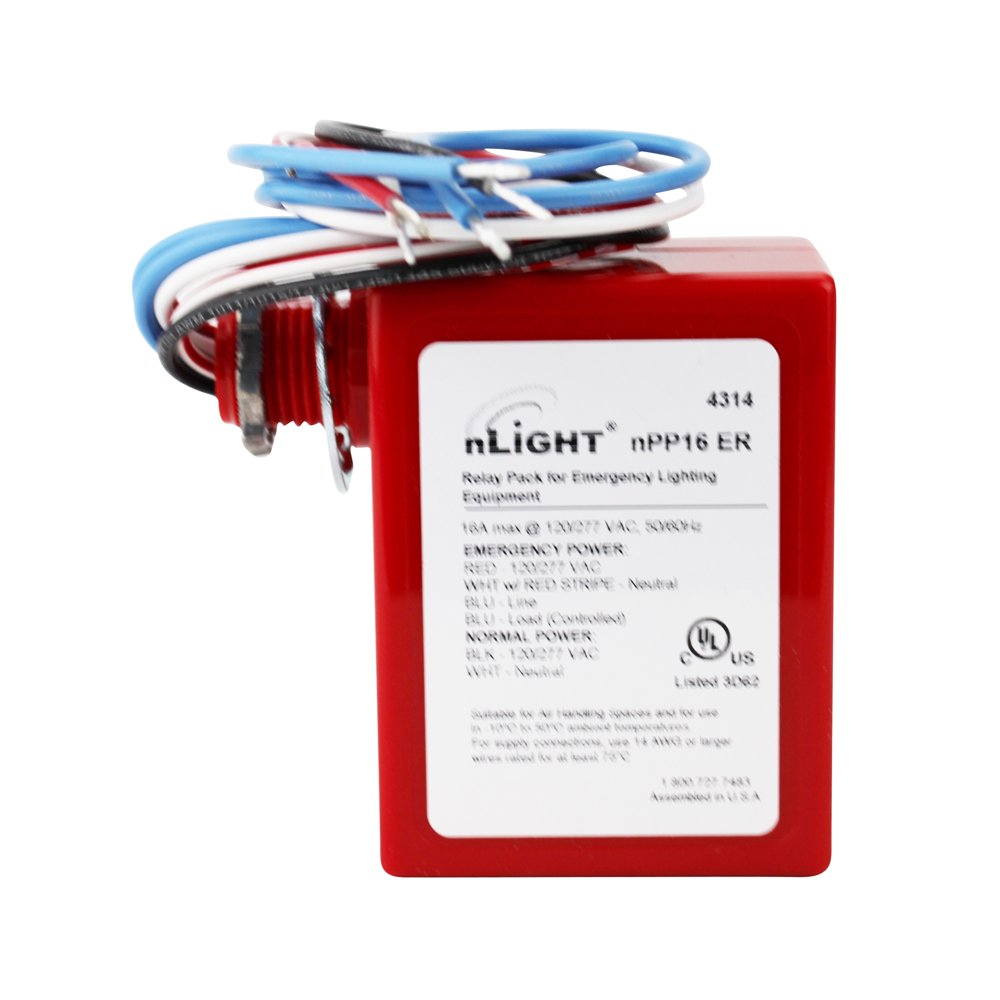 Sensor Switch nLight nPP16ER 120/277V 50/60Hz Relay Pack Emergency