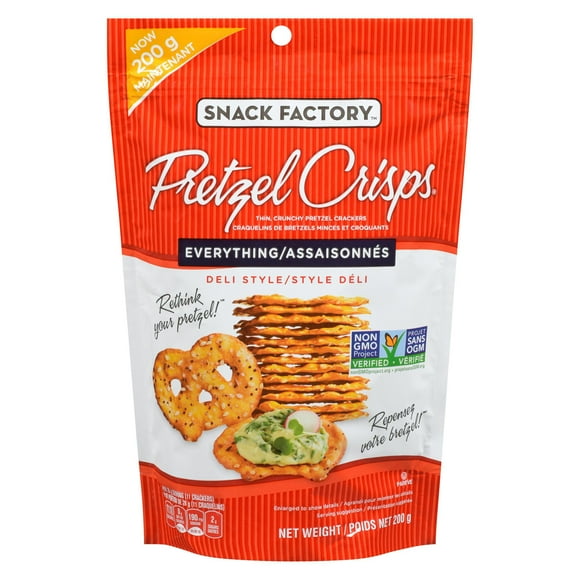 Craquelins de bretzels Pretzel Crisps de Snack Factory, assaisonnés 200 g