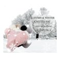 thumbnail image 4 of Gorro de punto de piel sintética de invierno para mujer con pompón ruso, 4 of 5