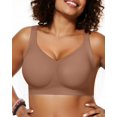 thumbnail image 1 of Sujetador inalámbrico de gelatina Bra OEAK para mujer, talla grande, café XXL, 1 of 8