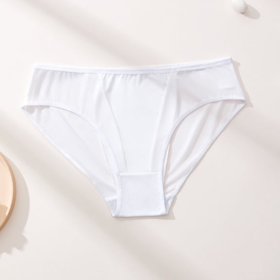 Women's Plus Size High Waist Thong Underwear with Lace Trim, Breathable Seamless Design for Comfort