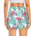 thumbnail image 3 of Picia Flamingo Pattern Women's 2 in 1 Athletic Running Shorts High Waisted Workout Casual Gym Sweat Shorts with Comfy Liner Zipper Pockets-XX-Large, 3 of 9