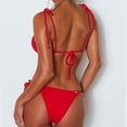 thumbnail image 3 of Conjunto de Bikini acolchado con realce para mujer, traje de baño con tiras, ropa de playa, traje de baño, 3 of 4