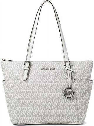 Michael Kors Voyager Large East West Pebble Leather Top Zip Tote