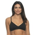 thumbnail image 3 of Jezebel 2-Pack Pima Cotton Bralette 900821P2 Color: Gray And Black Size: SMALL, 3 of 4