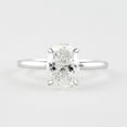thumbnail image 3 of Solitaire Brilliance 2.84CT Oval Cut Moissanite Thin Band Engagement Ring, Simple Solitaire Ring, Dainty Promise Ring, 10k White Gold, Ring Size 4.5, 3 of 5