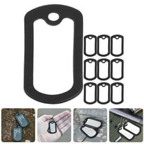 BESTOYARD Dog Collar Tag Holder in Black 10Pcs