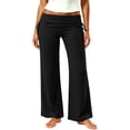 thumbnail image 2 of Zulora Women’s Pull On Fold Over Yoga Pants Summer Casual Elastic Waist Gym Leggings, 2 of 10