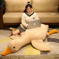thumbnail image 5 of Adorable pato de peluche de 190 cm, almohada para dormir esponjosa, animal de peluche, cisne, ganso, muñecos suaves, alfombrilla para el suelo, regalo de cumpleaños para niñas, 5 of 5