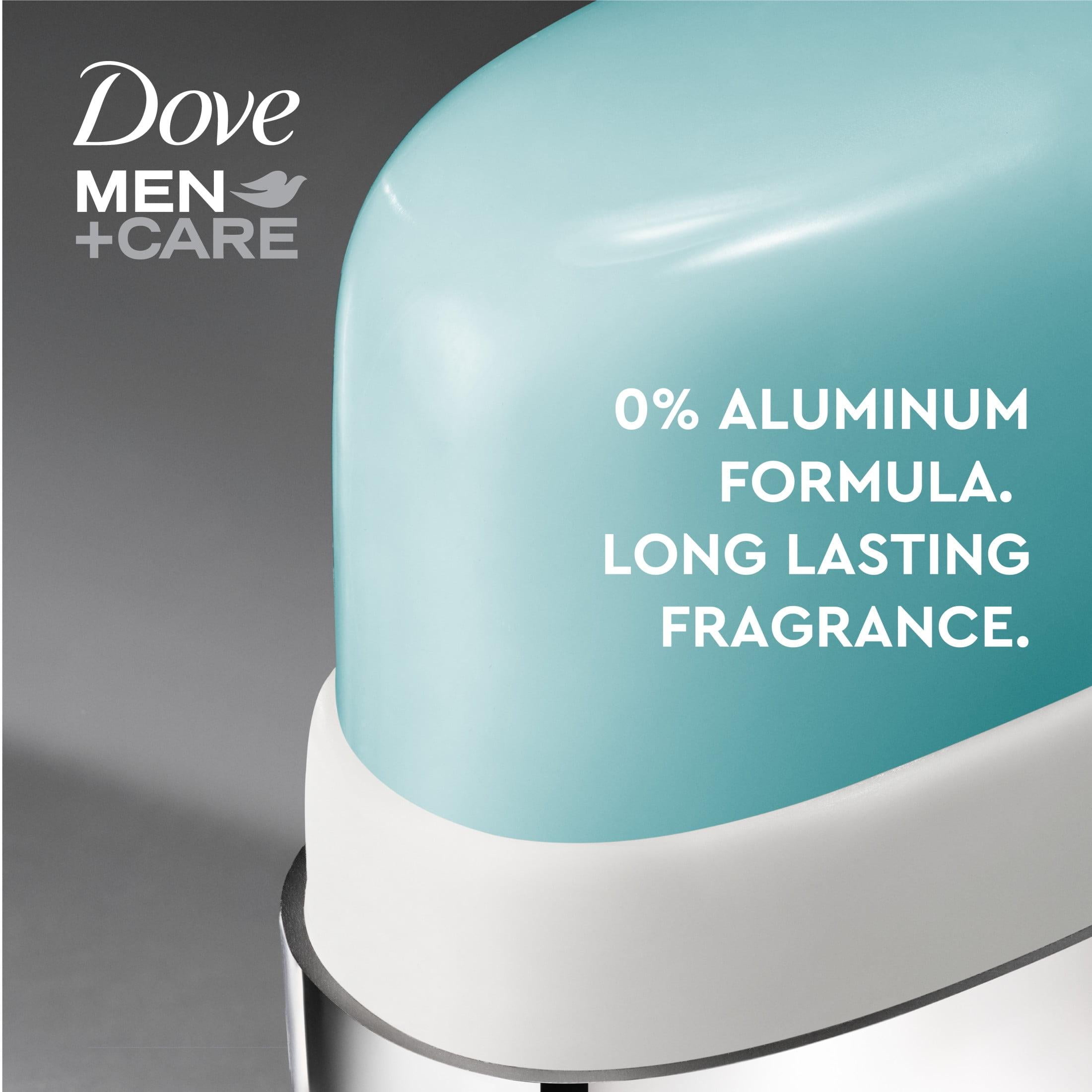 Dove Men+Care 0% Aluminum Men's Deodorant Stick Refill All Skin Twin Pack Clean Touch, 1.13 oz