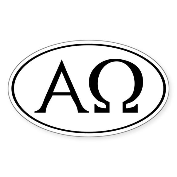 CafePress - Alpha And Omega Oval Sticker - Sticker (Oval)