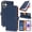 Blue & Orange, variant on Konexial Leather Wallet Case for iPhone 17 Air, 4 Card Slot, Black & Red | Genuine Leather, Card Holder, Shockproof TPU Shell, Magnetic Closure, Protective Flip Folio Phone Cover, For Women Men