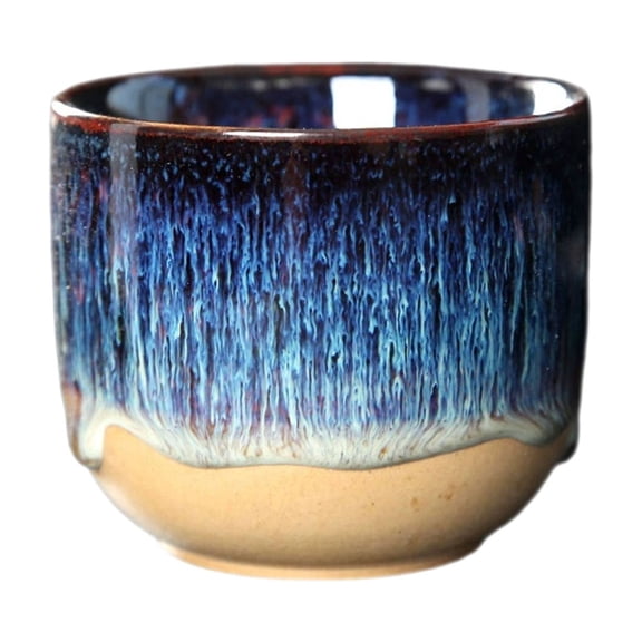 Clearance Under $ 5.99 Japanese Inspired 150ml Ceramic Coffee Cup Rough Pottery Semi Glazed Retro Teacup C