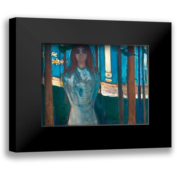 Munch, Edvard 14x12 Black Modern Framed Museum Art Print Titled - The Voice / Summer Night, 1896