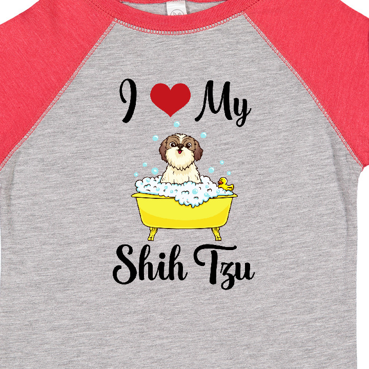Inktastic I Love My Shih Tzu Dog Gifts Boys or Girls Toddler T-Shirt - image 3 of 4