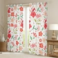 thumbnail image 2 of Manfei Retro French Flower Blackout Curtains Set of 2 (52x84 Each), Red Floral Window Curtains, Teens Western Countryside Curtains and Drapes, Window Curtains Decor, 2 of 6
