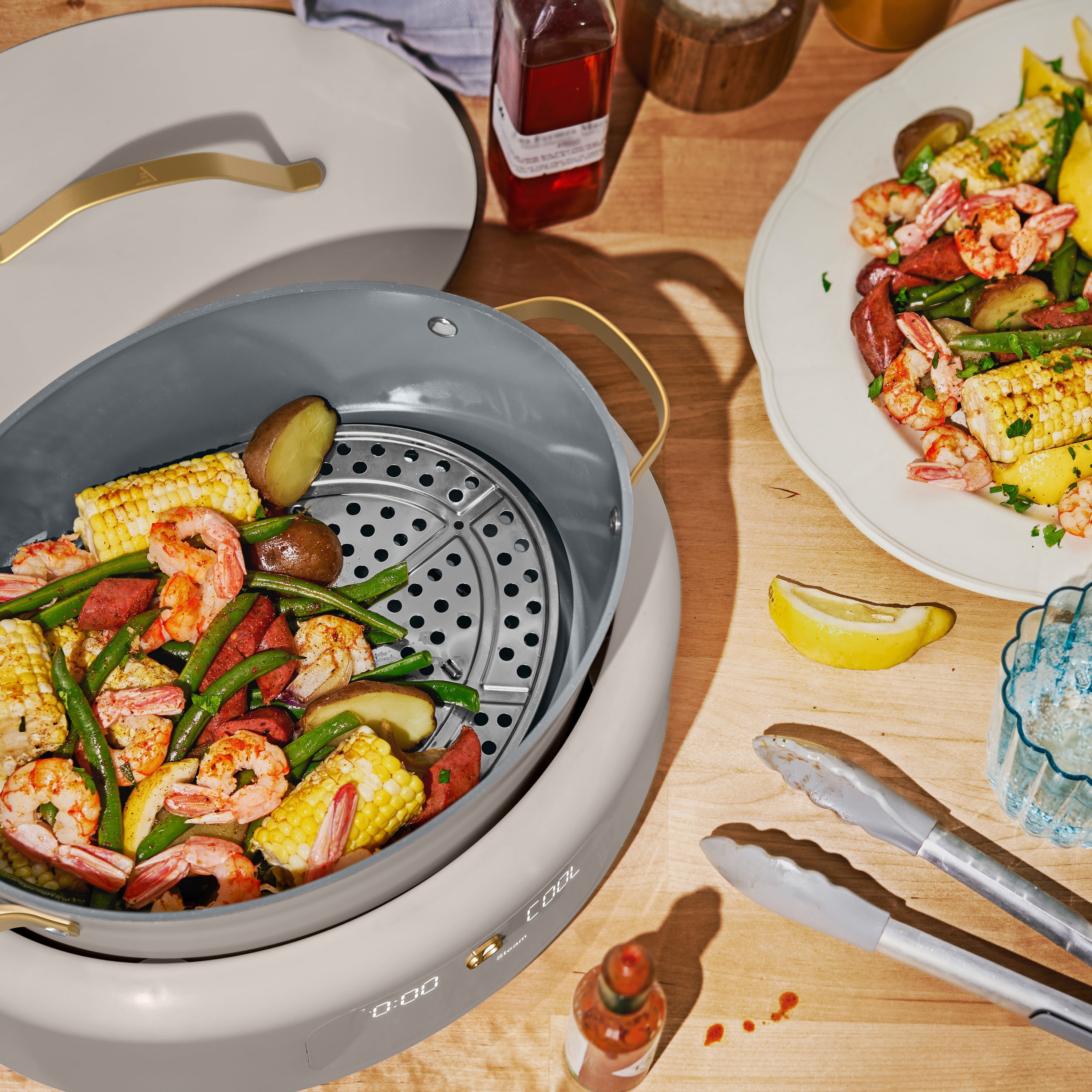 Beautiful 10 in 1, 6 Qt Electric Multi-Cooker, Porcini Taupe by Drew Barrymore