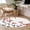 Red, variant on Round Area Rug 3 Ft, Red Flowers Washable Non-Slip Circle Carpet for Living Room/Bedroom, Modern Minimalism Spring Botanical Floral Low-Profile Small Floor Mats Collection Rugs for Indoor