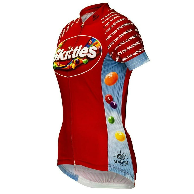 Women s Skittles Ride the Rainbow Cycling Jersey SKIP W Walmart