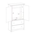 thumbnail image 2 of Prepac Sonoma 2 Door Black Armoire, 2 of 5