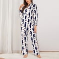 thumbnail image 2 of Sikiie Seahorses and Hearts Women's Long-Sleeve Shirt and Full-Length Bottom Pajama Set (s-xxl)-Medium, 2 of 7