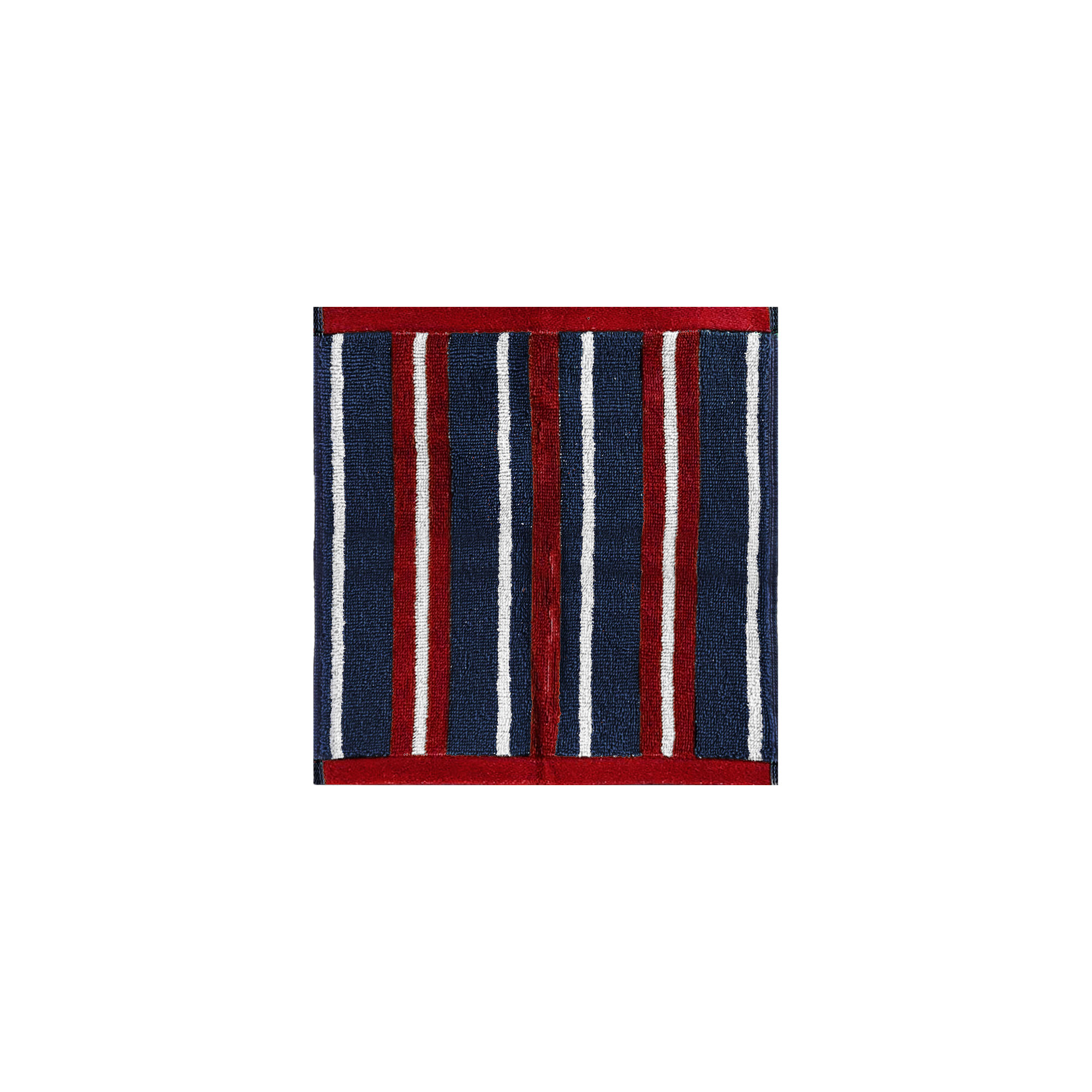 Mainstays 6-Piece Cotton Striped Towel Set, Navy and Red photo 8