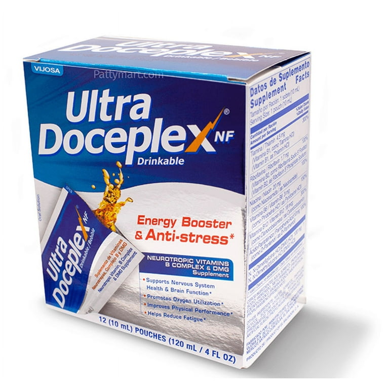 Vijosa Ultra Doceplex Energy Booster, Anti-Stress Drink, 12 B-Vitamin Pouches, 10ml - Walmart.com Vijosa Ultra Doceplex Energy Booster, Anti-Stress Drink, 12 B-Vitamin Pouches, 10ml - Walmart.com