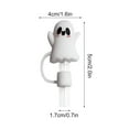 thumbnail image 3 of Halloween Straw Cover Cap For Cup,10 mm, Cute Ghost Halloween Straw Topper, Silicone Straw Covers, Dustproof Straw Tips, Lids Cup Accessories, 3 of 5