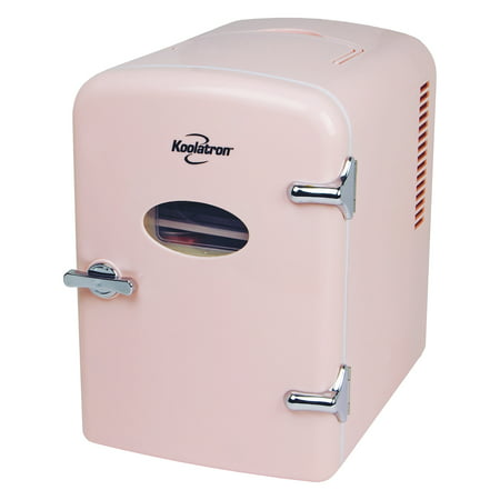 Koolatron 6 Can AC/DC Personal Retro Mini Cooler/Mini Fridge in Pink (4 ...