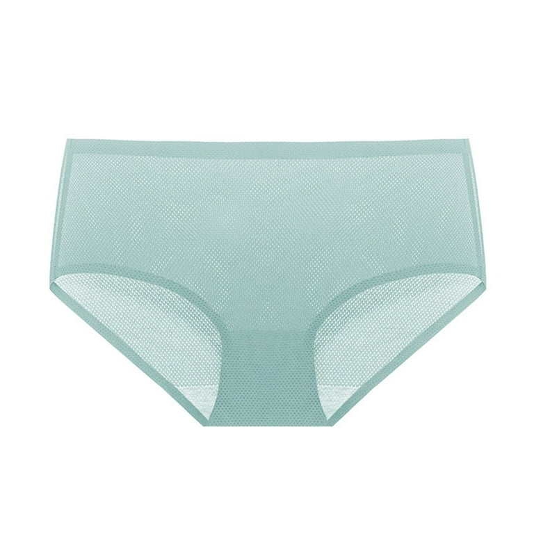 Modern Underwear! Women's Underwear High Waist Ice Silk Seamless Breathable  Briefs Panties Multipack L Green 