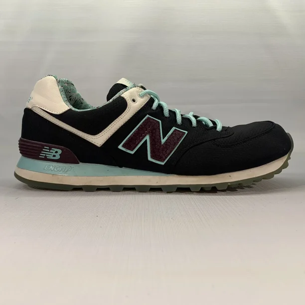 New Balance 574 Luau Classic Athletic Shoes ML574ILC Black Teal Mens Size US 12