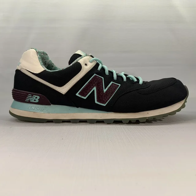 New Balance 574 Luau Classic Athletic Shoes ML574ILC Black Teal Mens Size US 12